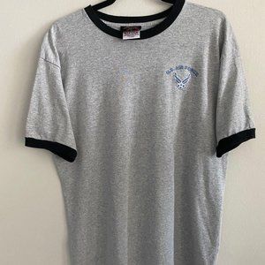 Gray Air Force Ringer T-Shirt